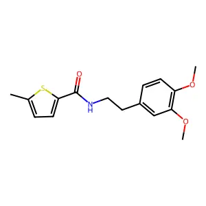 N-[2-(3,4-dimethoxyphenyl)ethyl]-5-methylthiophene-2-carboxamide structure