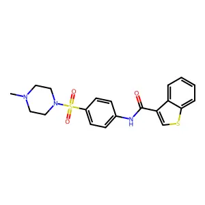 N-[4-(4-methylpiperazin-1-yl)sulfonylphenyl]-1-benzothiophene-3-carboxamide structure