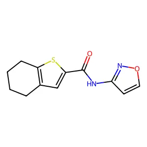 N-(1,2-oxazol-3-yl)-4,5,6,7-tetrahydro-1-benzothiophene-2-carboxamide structure