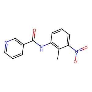 N-(2-methyl-3-nitrophenyl)pyridine-3-carboxamide structure