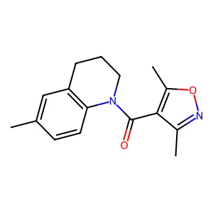 (3,5-dimethyl-1,2-oxazol-4-yl)-(6-methyl-3,4-dihydro-2H-quinolin-1-yl)methanone structure