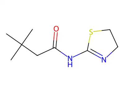N-(4,5-dihydro-1,3-thiazol-2-yl)-3,3-dimethylbutanamide structure