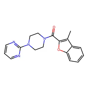 (3-Methyl-1-benzofuran-2-yl)-(4-pyrimidin-2-ylpiperazin-1-yl)methanone structure