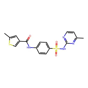 5-methyl-N-[4-[(4-methylpyrimidin-2-yl)sulfamoyl]phenyl]thiophene-3-carboxamide structure