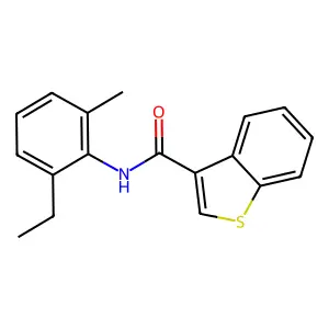 N-(2-ethyl-6-methylphenyl)-1-benzothiophene-3-carboxamide structure