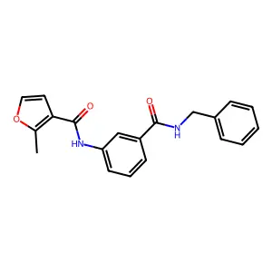 N-[3-(benzylcarbamoyl)phenyl]-2-methylfuran-3-carboxamide structure