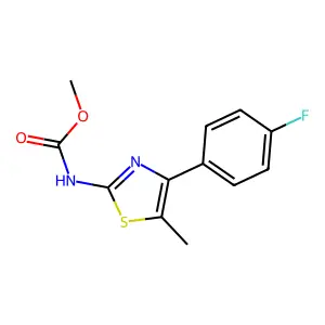 Methyl [4-(4-fluorophenyl)-5-methyl-1,3-thiazol-2-yl]carbamate structure