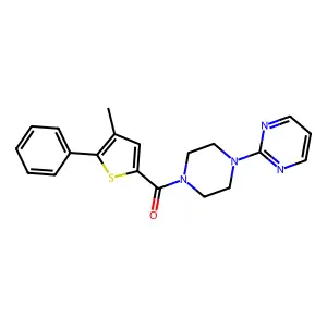 (4-Methyl-5-phenylthiophen-2-yl)-(4-pyrimidin-2-ylpiperazin-1-yl)methanone structure