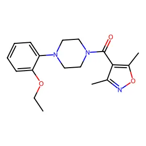 Methanone, (3,5-dimethyl-4-isoxazolyl)[4-(2-ethoxyphenyl)-1-piperazinyl]- structure