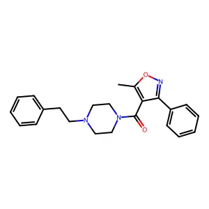 1-[(5-Methyl-3-phenyl-4-isoxazolyl)carbonyl]-4-(2-phenylethyl)piperazine structure