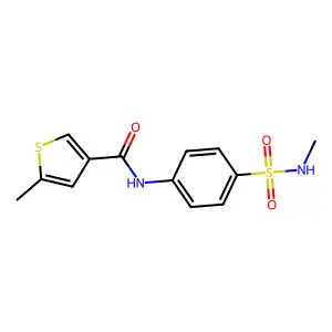 5-methyl-N-[4-(methylsulfamoyl)phenyl]thiophene-3-carboxamide structure