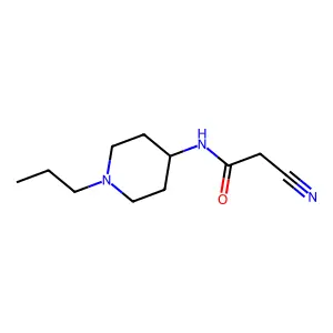 2-cyano-N-(1-propylpiperidin-4-yl)acetamide structure