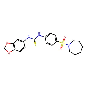 1-[4-(Azepan-1-ylsulfonyl)phenyl]-3-(1,3-benzodioxol-5-yl)thiourea structure