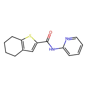 N-(pyridin-2-yl)-4,5,6,7-tetrahydro-1-benzothiophene-2-carboxamide structure
