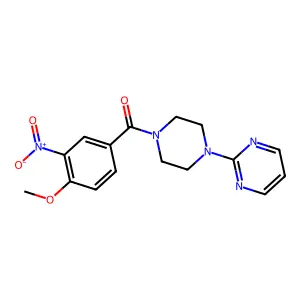 (4-Methoxy-3-nitrophenyl)-(4-pyrimidin-2-ylpiperazin-1-yl)methanone structure