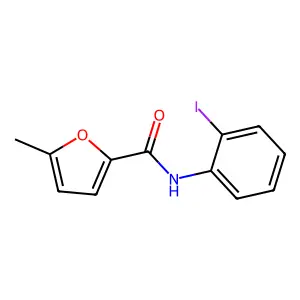 N-(2-碘苯基)-5-甲基呋喃-2-甲酰胺 structure