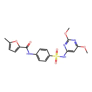N-[4-[(2,6-dimethoxypyrimidin-4-yl)sulfamoyl]phenyl]-5-methylfuran-2-carboxamide structure