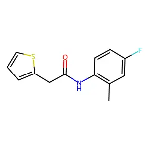 N-(4-fluoro-2-methylphenyl)-2-thiophen-2-ylacetamide structure