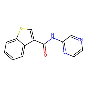 N-(Pyrazin-2-yl)benzo[b]thiophene-3-carboxamide structure