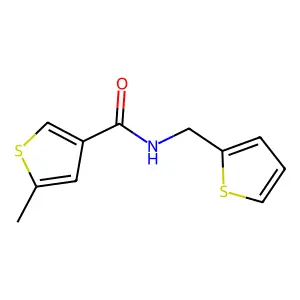 5-methyl-N-(thiophen-2-ylmethyl)thiophene-3-carboxamide structure