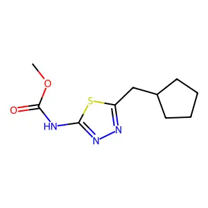 methyl N-[5-(cyclopentylmethyl)-1,3,4-thiadiazol-2-yl]carbamate structure