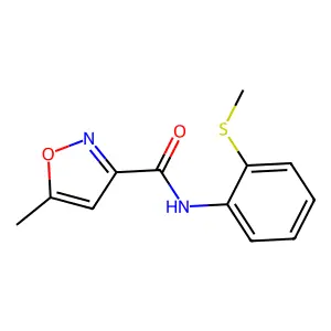 5-methyl-N-(2-(methylthio)phenyl)isoxazole-3-carboxamide structure
