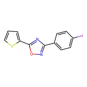 3-(4-Iodophenyl)-5-thiophen-2-yl-1,2,4-oxadiazole structure