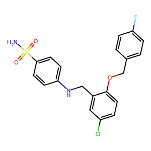 4-[[5-Chloro-2-[(4-fluorophenyl)methoxy]phenyl]methylamino]benzenesulfonamide structure