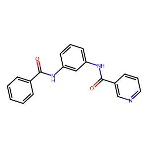 N-(3-benzamidophenyl)pyridine-3-carboxamide structure