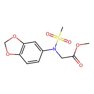methyl N-1,3-benzodioxol-5-yl-N-(methylsulfonyl)glycinate structure