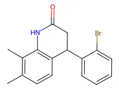 4-(2-bromophenyl)-7,8-dimethyl-3,4-dihydroquinolin-2(1H)-one structure
