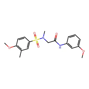 2-[(4-methoxy-3-methylphenyl)sulfonyl-methylamino]-N-(3-methoxyphenyl)acetamide structure