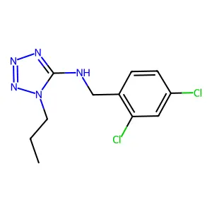 N-[(2,4-dichlorophenyl)methyl]-1-propyltetrazol-5-amine structure
