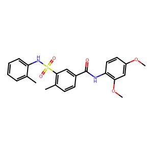 N-(2,4-dimethoxyphenyl)-4-methyl-3-[(2-methylphenyl)sulfamoyl]benzamide structure