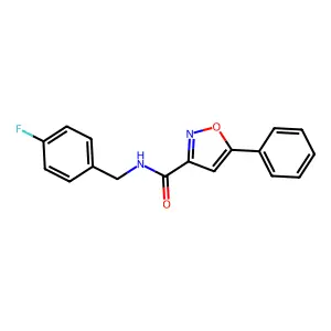 N-[(4-fluorophenyl)methyl]-5-phenyl-1,2-oxazole-3-carboxamide structure