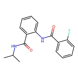 2-[(2-fluorobenzoyl)amino]-N-propan-2-ylbenzamide structure