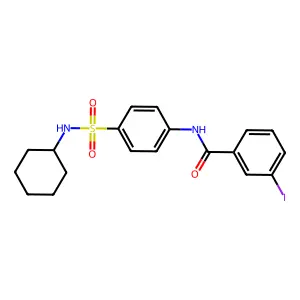 N-[4-(cyclohexylsulfamoyl)phenyl]-3-iodobenzamide structure