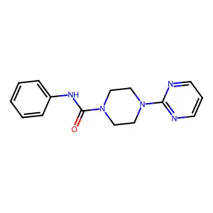 N-phenyl-4-(pyrimidin-2-yl)piperazine-1-carboxamide structure