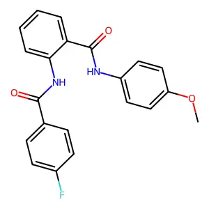 2-[(4-fluorobenzoyl)amino]-N-(4-methoxyphenyl)benzamide structure