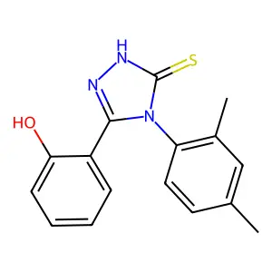 2-[4-(2,4-dimethylphenyl)-5-sulfanyl-4H-1,2,4-triazol-3-yl]phenol structure