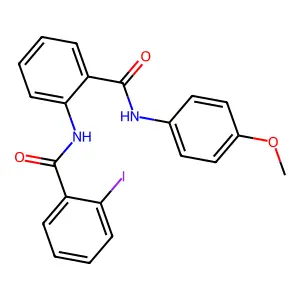 2-[(2-iodobenzoyl)amino]-N-(4-methoxyphenyl)benzamide structure