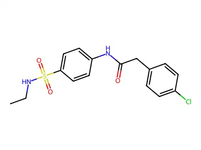 2-(4-chlorophenyl)-N-[4-(ethylsulfamoyl)phenyl]acetamide structure