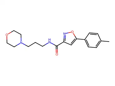 5-(4-methylphenyl)-N-[3-(4-morpholinyl)propyl]-3-isoxazolecarboxamide structure