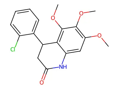 4-(2-chlorophenyl)-5,6,7-trimethoxy-3,4-dihydro-1H-quinolin-2-one structure