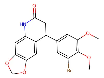 8-(3-bromo-4,5-dimethoxyphenyl)-7,8-dihydro-5H-[1,3]dioxolo[4,5-g]quinolin-6-one structure