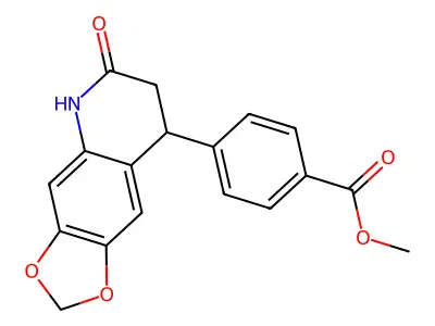 Methyl 4-(6-oxo-5,6,7,8-tetrahydro[1,3]dioxolo[4,5-g]quinolin-8-yl)benzoate structure