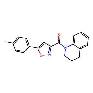 3,4-dihydro-2H-quinolin-1-yl-[5-(4-methylphenyl)-1,2-oxazol-3-yl]methanone structure