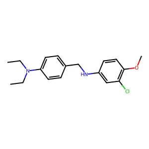 3-chloro-N-[[4-(diethylamino)phenyl]methyl]-4-methoxyaniline structure