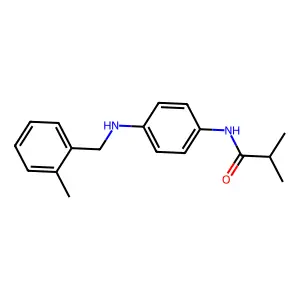 2-methyl-N-{4-[(2-methylbenzyl)amino]phenyl}propanamide structure