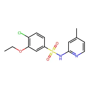 4-chloro-3-ethoxy-N-(4-methylpyridin-2-yl)benzenesulfonamide structure